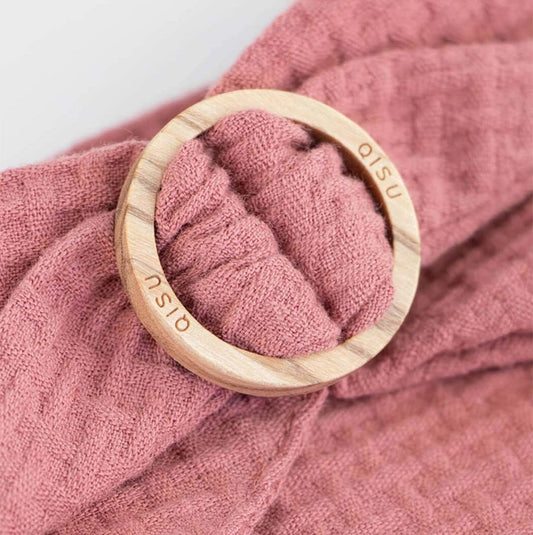 Detailaufnahme vom Befestigungsring aus Holz.