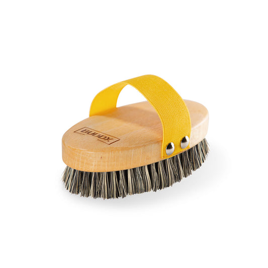 Die ergonomische Fellbürste von BUDDY. für Hunde mit kurzem Fell.