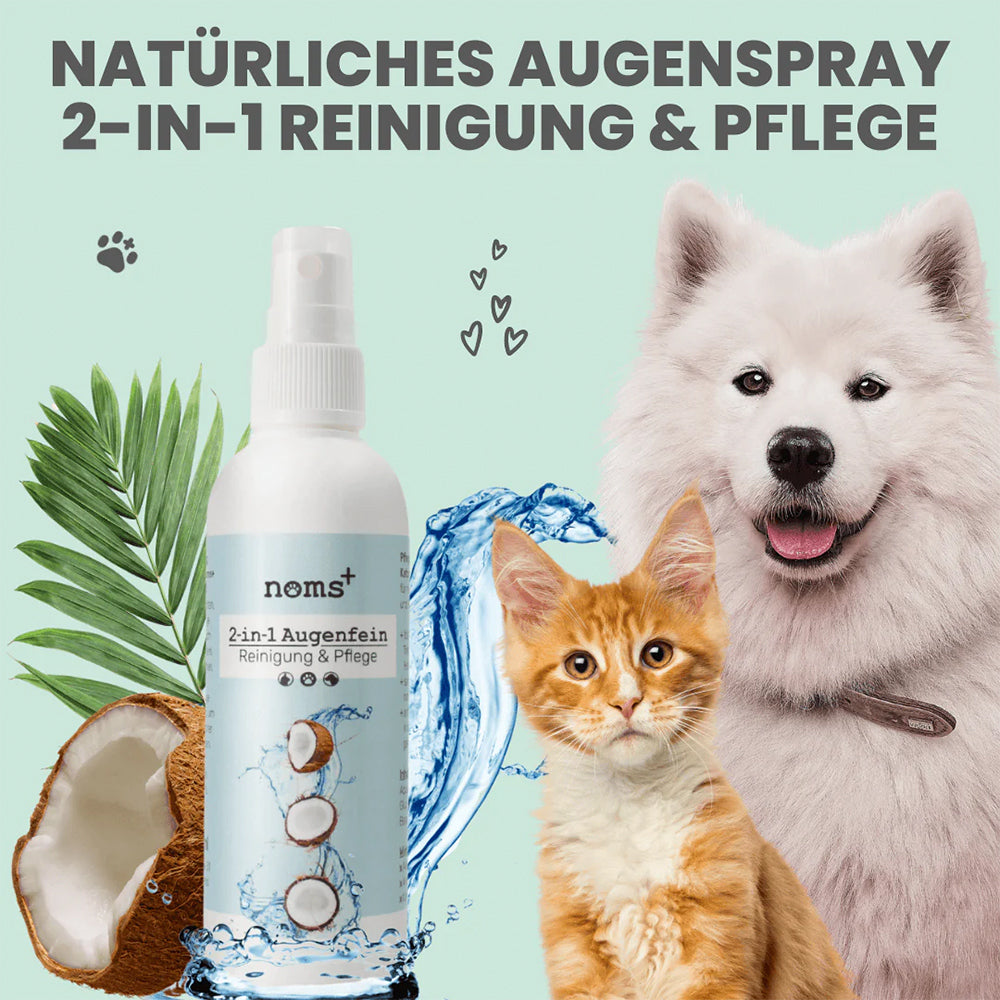 Anwendung von 2-in-1 Augenfein bei Hund und Katze