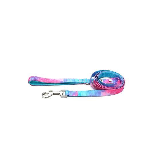 Die nachhaltige Hundeleine Tie Dye, multi von Barkalot auf weißem Hintergrund