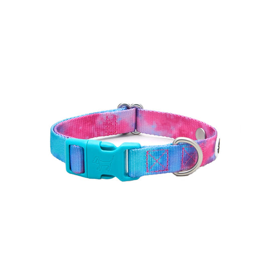 Das Hundehalsband Tie Dye in der Farbe: Multi aus recyceltem PET von Barkalot.