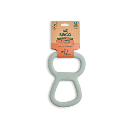 Das Hundespielzeug zum Ziehen und Zerren aus Naturkautschuk von Beco auf weißem Hintergrund.