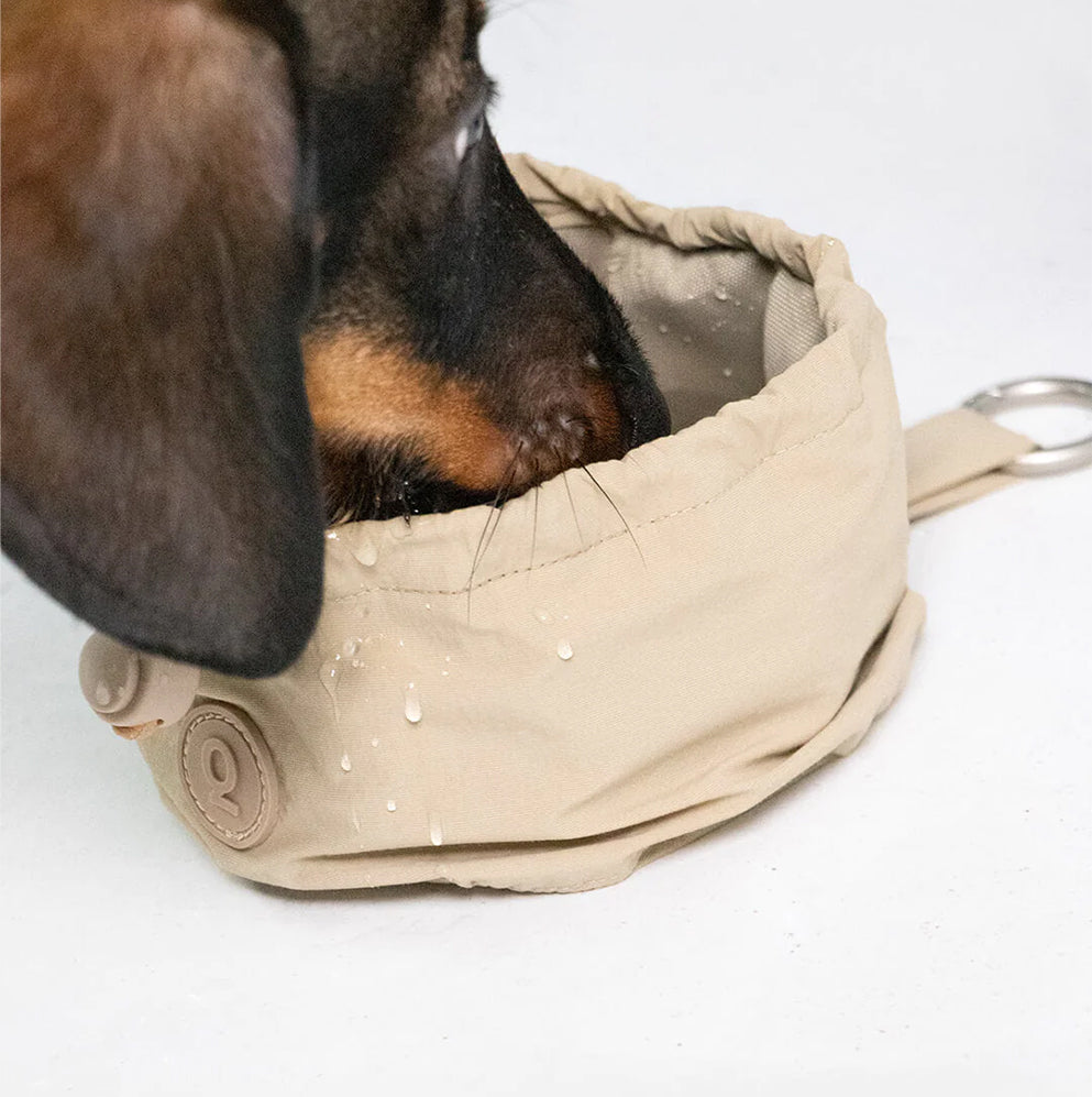 Detailaufnahme vom Napf für unterwegs - sichtbarere Abperleffekt.