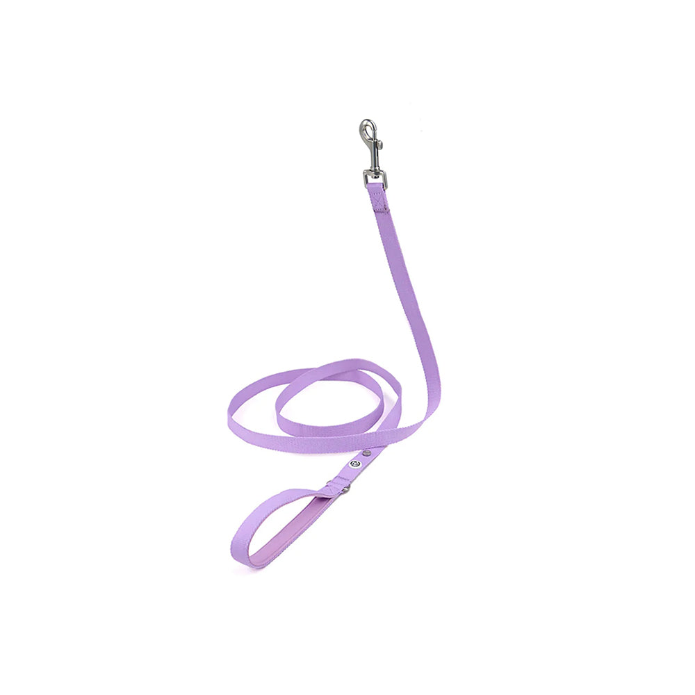 Komplette lila Hundeleine Kodie von Barkalot auf weißem Hintergrund