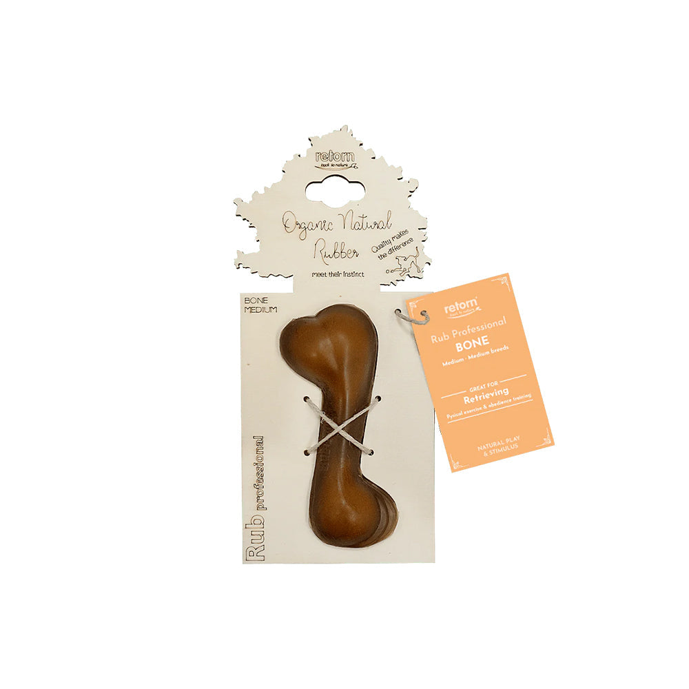 Retorn Bone Hundespielzeug in Größe M – mittelgroßer Knochen aus Bio-Harz für Apportierspaß