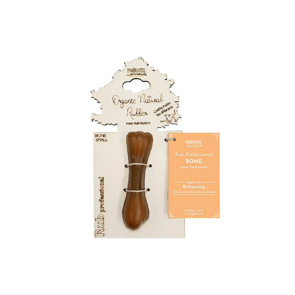Retorn Bone Hundespielzeug in Größe S – kleiner Knochen aus Bio-Harz, nachhaltig und elastisch