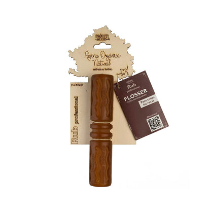 Retorn Flosser Hundespielzeug aus Bio-Harz auf weißem Hintergrund – nachhaltiges Spielzeug mit Leckerli-Öffnungen