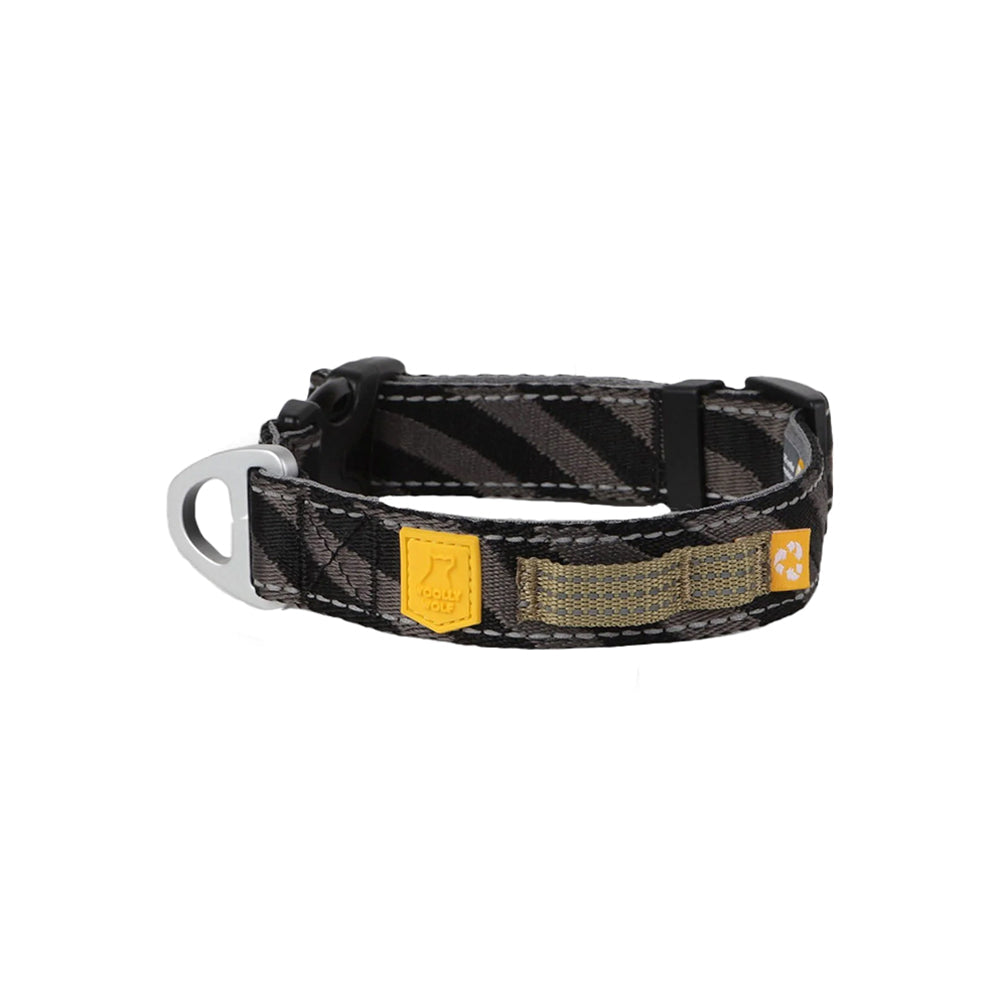 Roam Hundehalsband in Black Ripple – umweltfreundlich, reflektierend und komfortabel, ideal für Outdoor-Abenteuer mit deinem Hund.