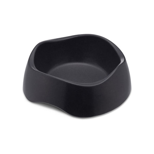 Der Trink- und Futternapf auf weißem Hintergrund von Beco in grau aus Bambus und Maisstärke - Bamboo Pet Bowl.