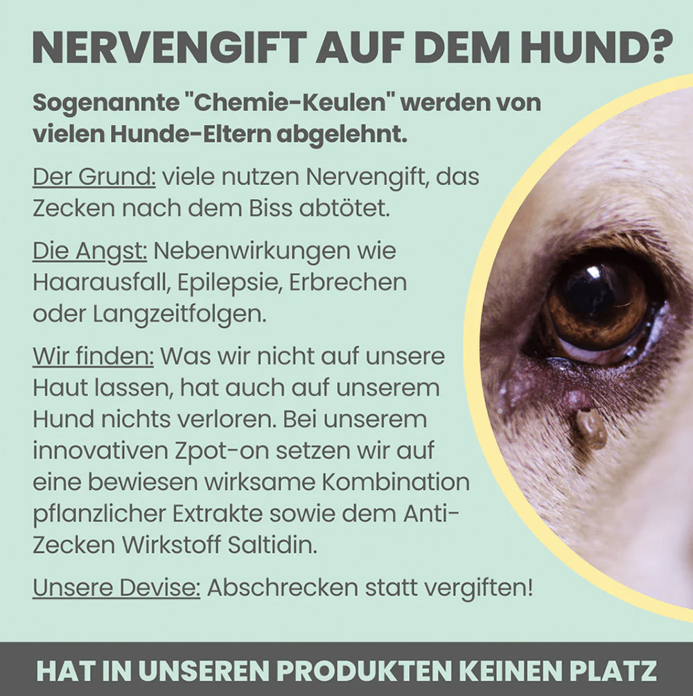 Hinweisgrafik zum Zpot-On von Noms+ – schützt ohne aggressive Chemie